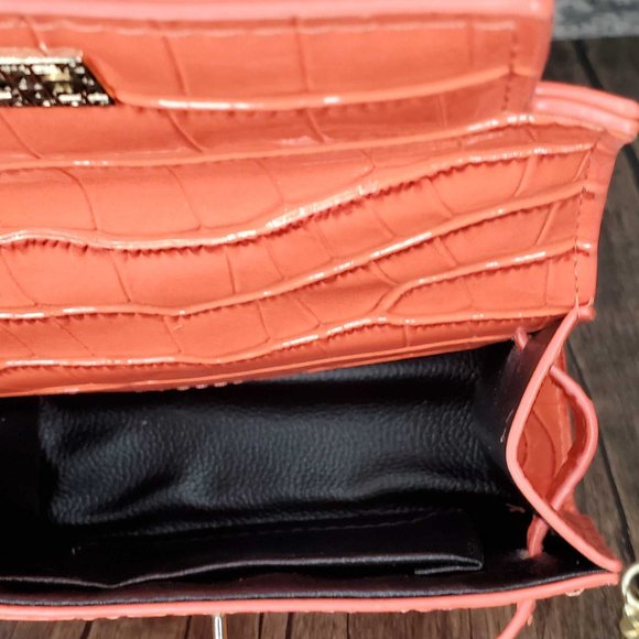 Mini Kelly Croc Birkin-Style Bag Small Orange. Hot Seller!! - Picture 6 of 6